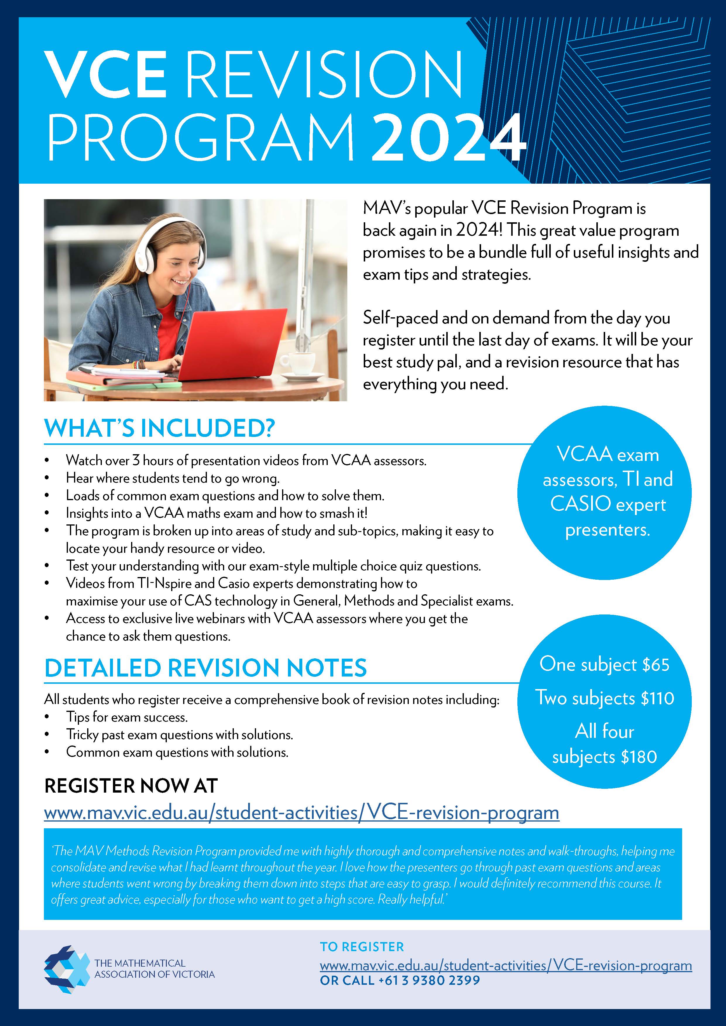 VCE Revision Program 2022